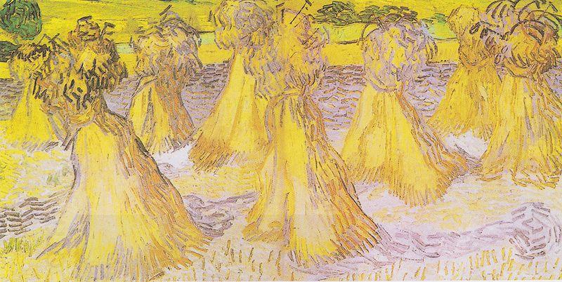 Vincent Van Gogh Field with sheaves of grain